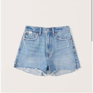 Abercrombie High Rise Mom Denim Shorts